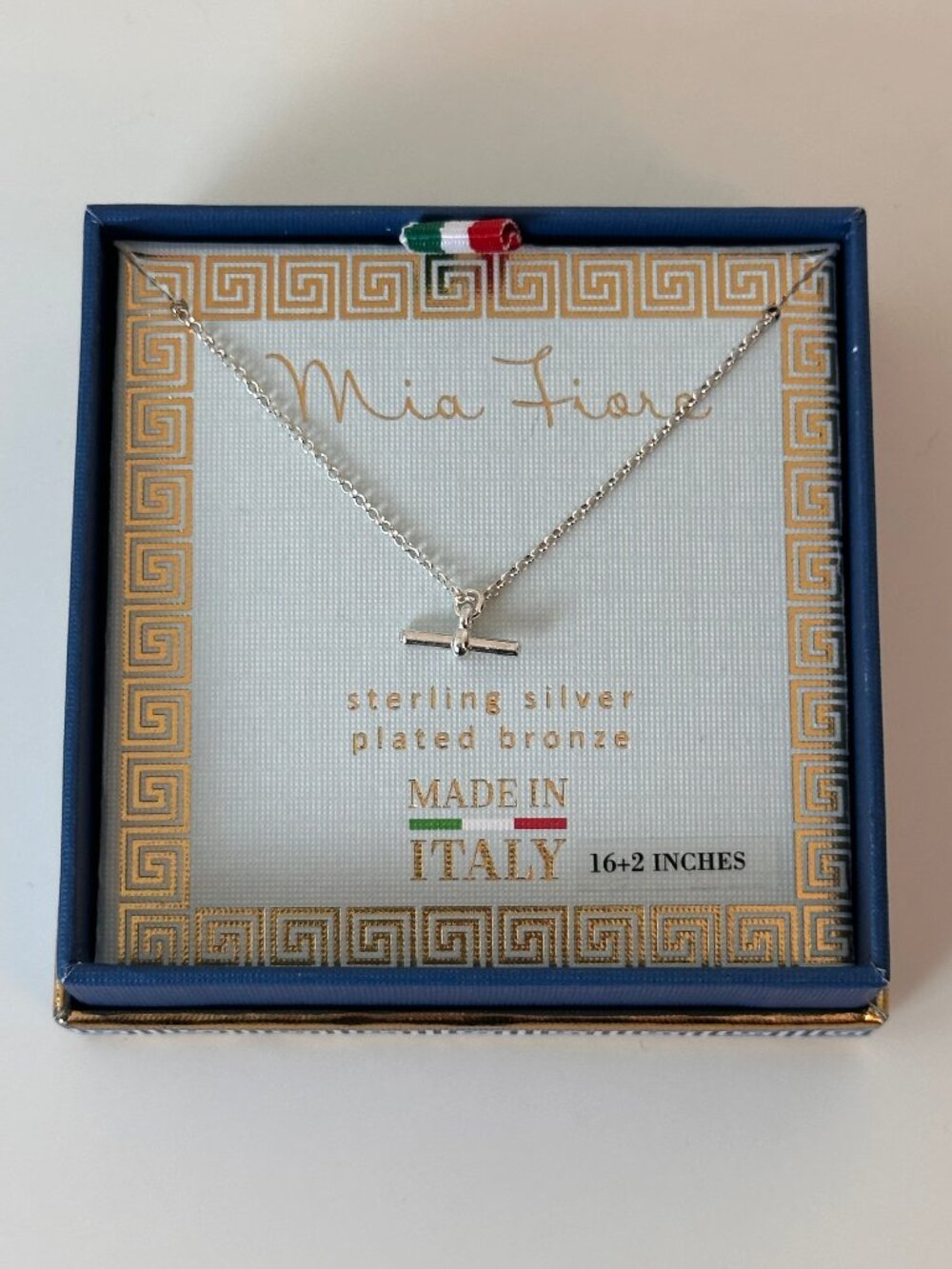 Mia Fiore Sterling Silver Plated Bronze Necklace